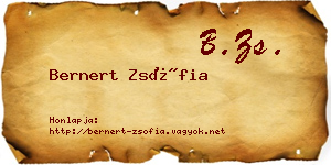 Bernert Zsófia névjegykártya