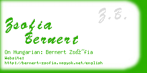 zsofia bernert business card
